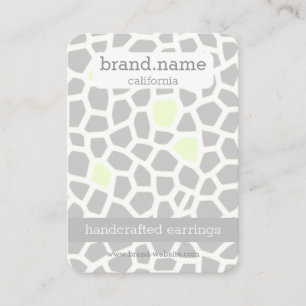 Snake Skin Grey Handgemaakte Sieraden Display Houd Visitekaartje