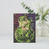 Snake Skin Guitar Briefkaart (Staand voorkant)