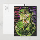 Snake Skin Guitar Briefkaart (Voorkant / Achterkant)