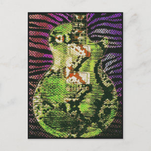 Snake Skin Guitar Briefkaart