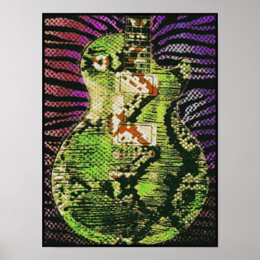Snake Skin Guitar Poster (Voorkant)