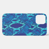 Snake Skin in Blue Design Hoesje-Mate iPhone Case (Achterkant (horizontaal))