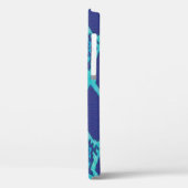 Snake Skin in Blue Design Hoesje-Mate iPhone Case (Achterkant / Links)