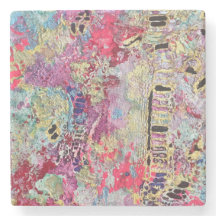 Snake Skin Marble Onderzetters Bold Vibrant Kleurr