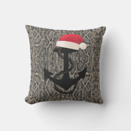 Snake skin nautical ANCHOR + SANTA HAT | Buitenkussen