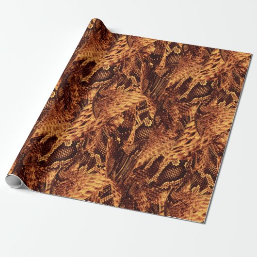 Snake Skin Pattern Wrapping Paper Cadeaupapier (Uitgerold)