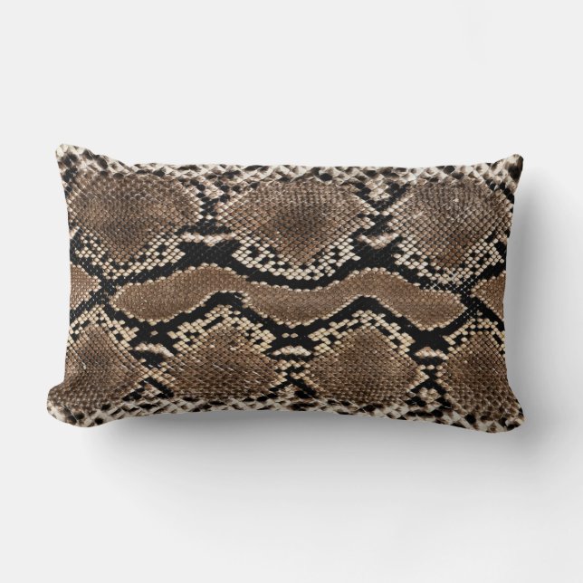 Snake Skin Print Accent Pillow Kussen (Voorkant)