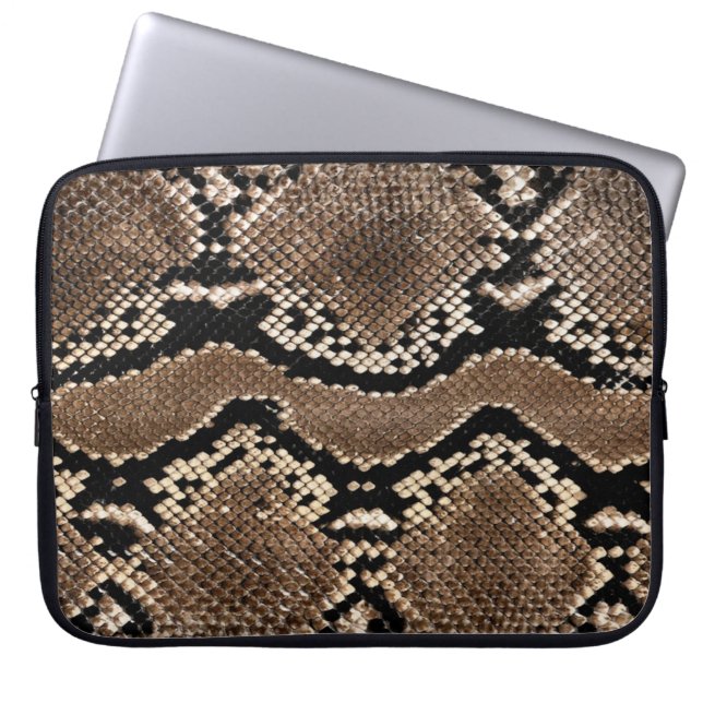 Snake Skin Print Laptop-hoes Laptop Sleeve (Voorkant)