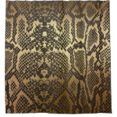 Snake Skin Print Modern Glam Gold Douchegordijn (Voorkant)