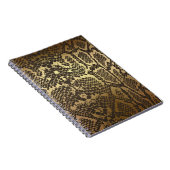 Snake Skin Print Modern Glam Gold Notitieboek (Rechterzijde)