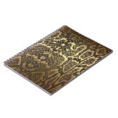 Snake Skin Print Modern Glam Gold Notitieboek (Linkerzijde)