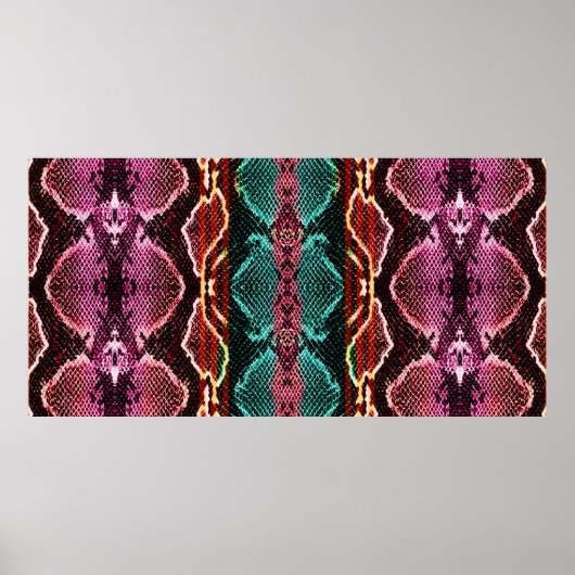 Snake skin print. slang Pattern. Dierlijke afdruk. Poster (Voorkant)