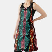 Snake skin print. slang Pattern. Dierlijke afdruk. Schort (Insitu)