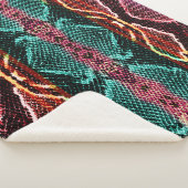 Snake skin print. slang Pattern. Dierlijke afdruk. Sherpa Deken (3/4)
