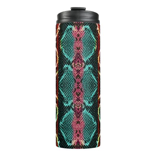 Snake skin print. slang Pattern. Dierlijke afdruk. Thermosbeker (Voorkant)
