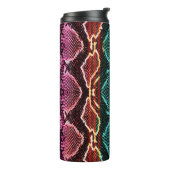 Snake skin print. slang Pattern. Dierlijke afdruk. Thermosbeker (Gedraaid links)