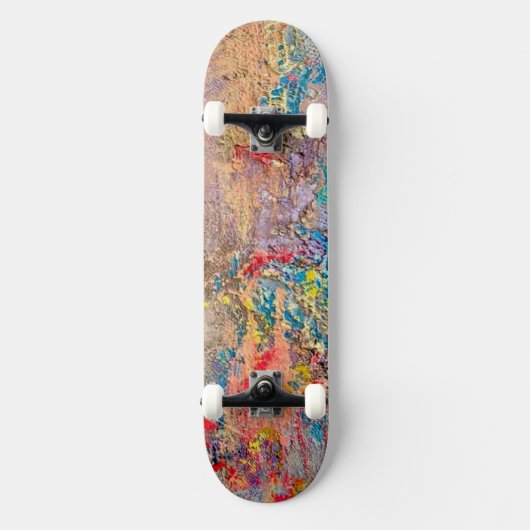 Snake Skin Skateboard Vibrant Kleurrijke Luxe (Voorkant)