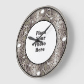 Snake Skin Uw Foto Muur Klok (Hoek)
