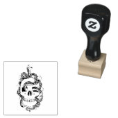 Snake Skull Rubberstempel (Gestempeld)