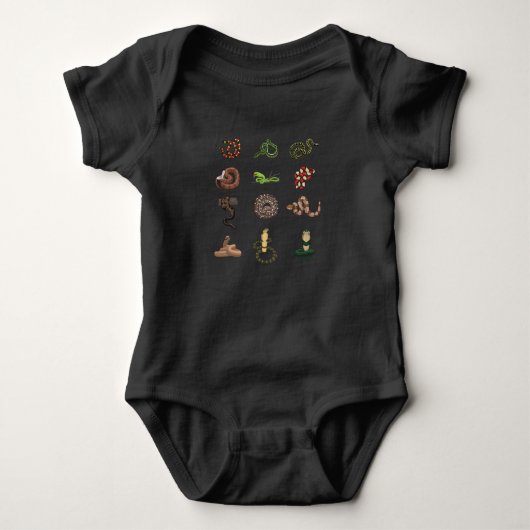 Snake Slangen Reptile Romper (Voorkant)