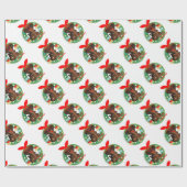 snake snake kerst cadeaupapier (Vlak)