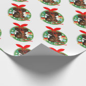 snake snake kerst cadeaupapier (Hoek)