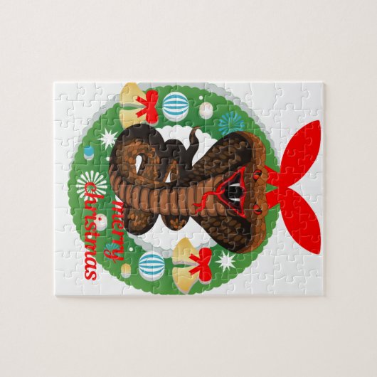 snake snake kerst legpuzzel (Horizontaal)