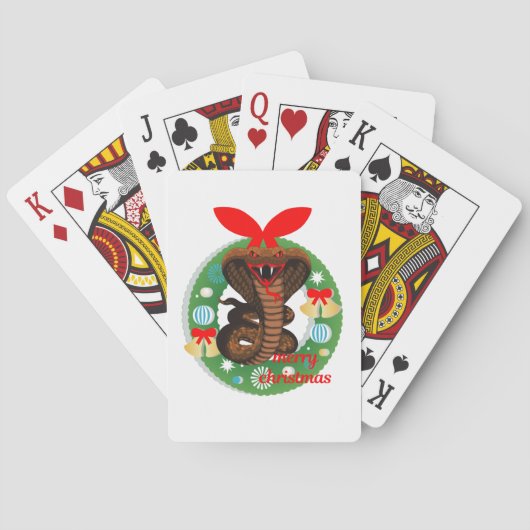 snake snake kerst pokerkaarten (Achterkant)