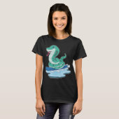 Snake Snowboard Winter Sport T-shirt (Voorkant volledig)