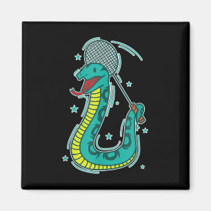 Snake speelt badminton magneet