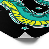 Snake speelt badminton poster (Hoek)