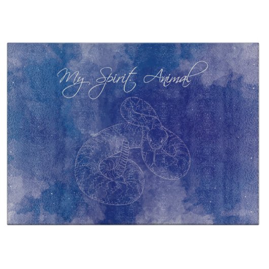 Snake Spirit Animal Decorative Glass Cutting Board Snijplank (Voorkant)