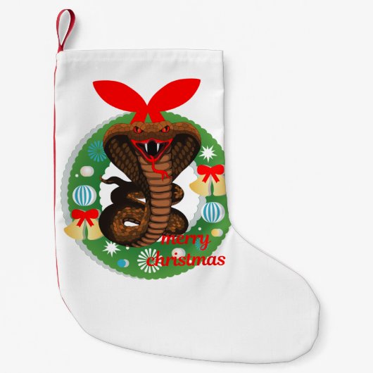 snake stocking van de groente - kerstcobra kleine kerstsok (Voorkant)