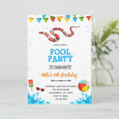 Snake strand poolpartij kaart (Staand voorkant)