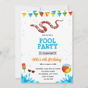 Snake strand poolpartij kaart