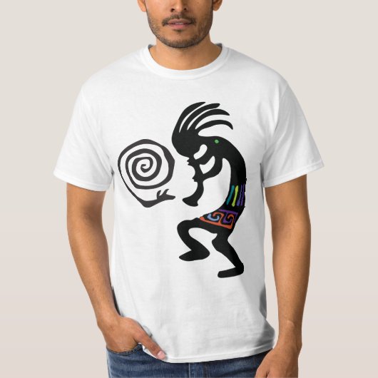 Snake Sun Petroglyphs Kokopelli T-shirt (Voorkant)