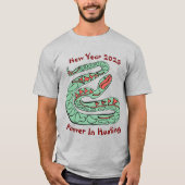 Snake T-shirt voor Heren Nieuwjaar 2025 (Voorkant)