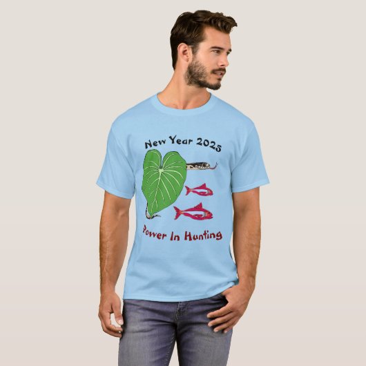 Snake T-shirt voor Heren Nieuwjaar 2025 (Voorkant volledig)