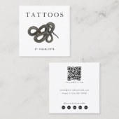 Snake Tattoo Artiest Custom Social Media QR Code Vierkante Visitekaartje (Voorkant / Achterkant)