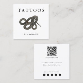 Snake Tattoo Artiest Custom Social Media QR Code Vierkante Visitekaartje