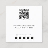 Snake Tattoo Artiest Custom Social Media QR Code Vierkante Visitekaartje (Achterkant)