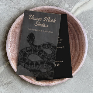 Snake Tattoo Artist Piercing Studio Visitekaartje