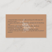 Snake Tattoo Nazorg Instructies Visitekaartje (Achterkant)