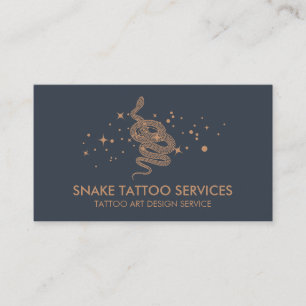 Snake Tattoo Trendy Visitekaartje