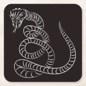 Snake Tekening/Schets Onderzetter Set (Voorkant)