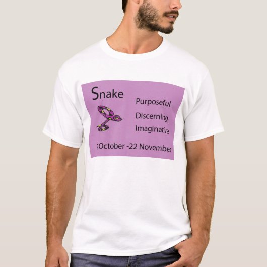 Snake Totem American Aboriginal Horoscope T-shirt (Voorkant)