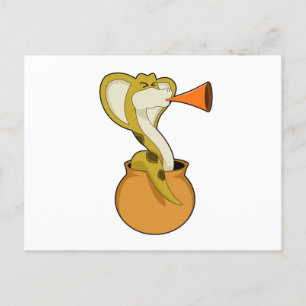 Snake Trumpet Music Briefkaart