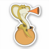 Snake Trumpet Music Sticker (Voorkant)