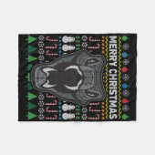 Snake Ugly kerstSweater Wildlife Series Fleece Deken (Voorkant (Horizontaal))