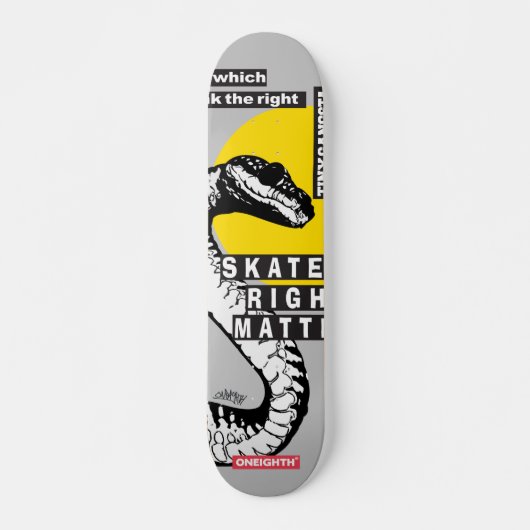 Snake under the moon.  ONEIGHTH Tokyo Original  Persoonlijk Skateboard (Voorkant)